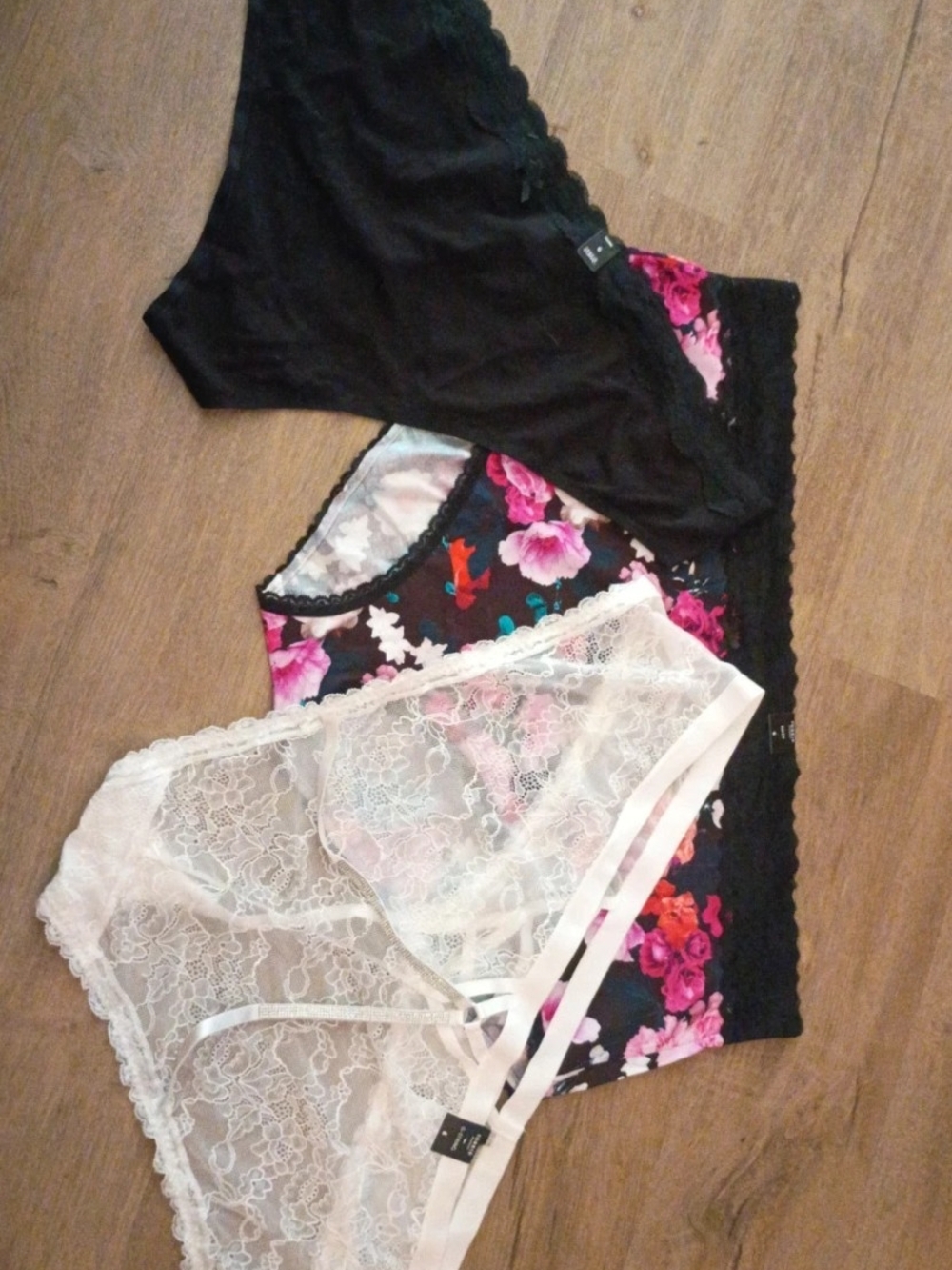 torrid Black, White & Pink Floral Lace 3-Pack
